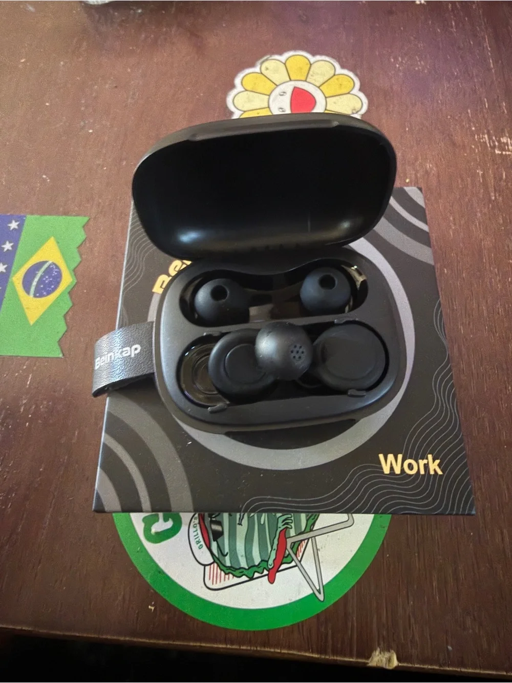 Nica Black True Earbuds with Compact Charging Case